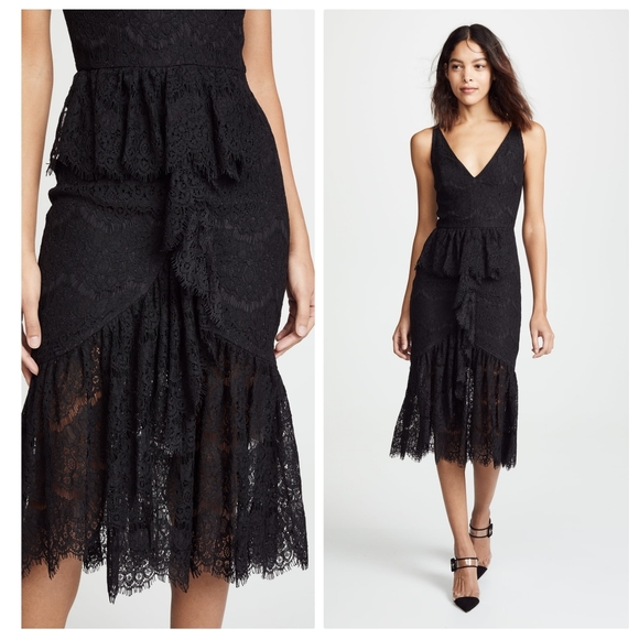 Yumi Kim La Vida Lace Ruffle Sleeveless Midi Dress - Picture 3 of 16